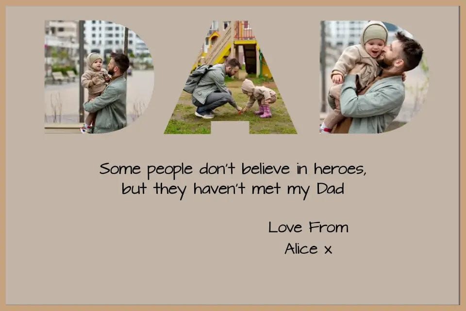 Dad Photo Upload Framed Print